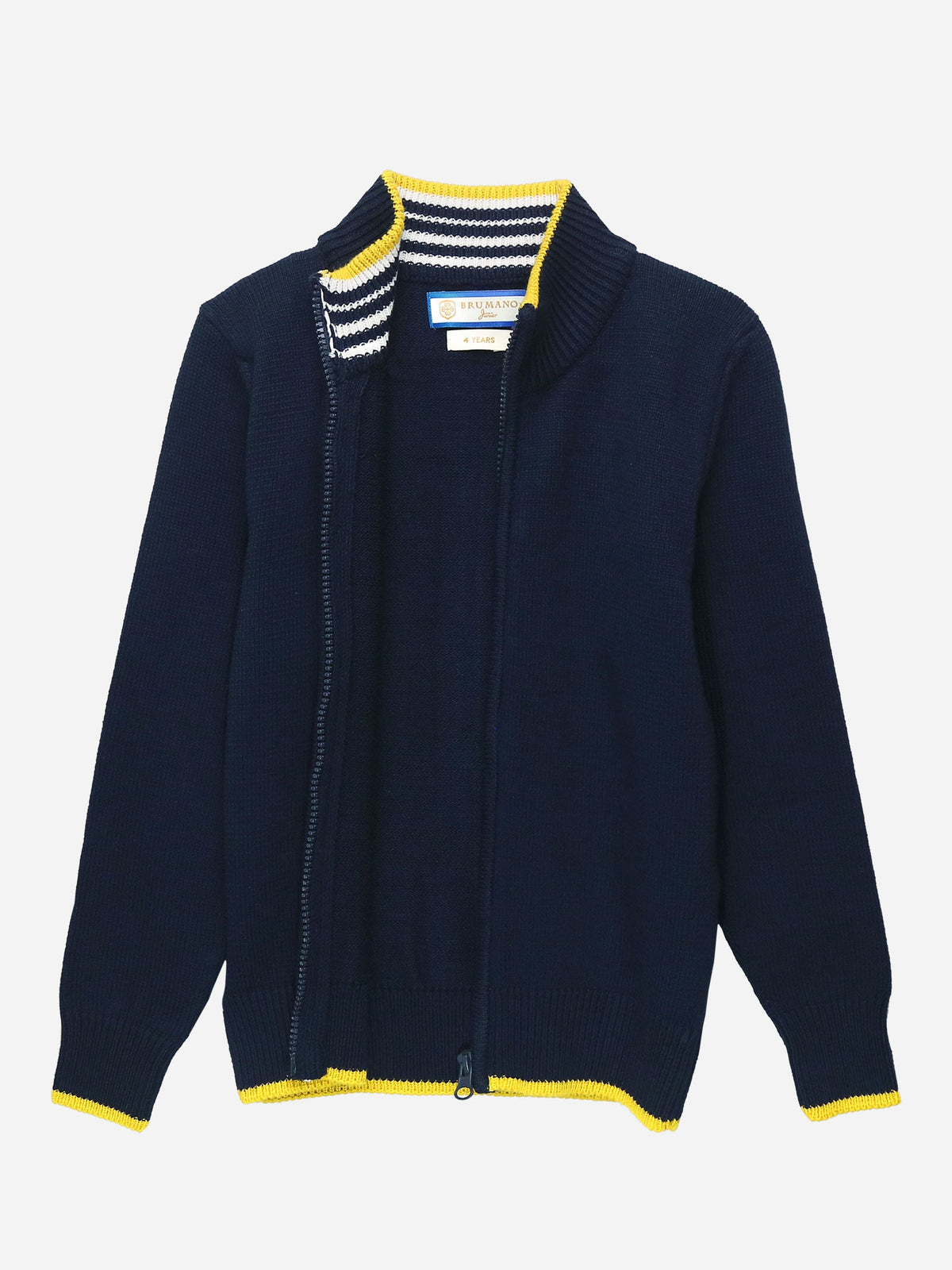 Navy Casual Zipper With Detailing