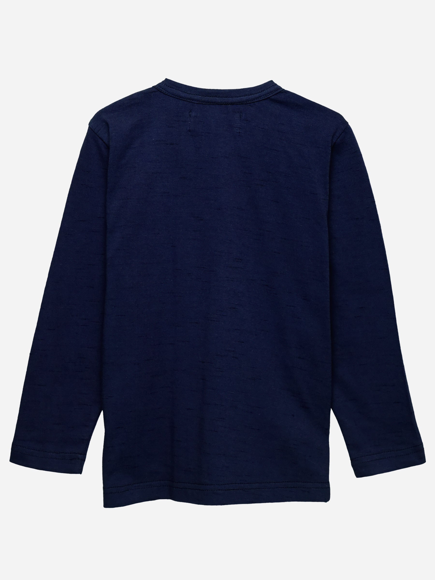 Navy Full Sleeve T-Shirt With Contrasting Pocket