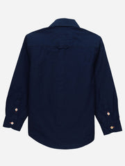 Navy Indigo Dyed Structured Casual Shirt