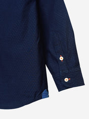 Navy Indigo Dyed Structured Casual Shirt