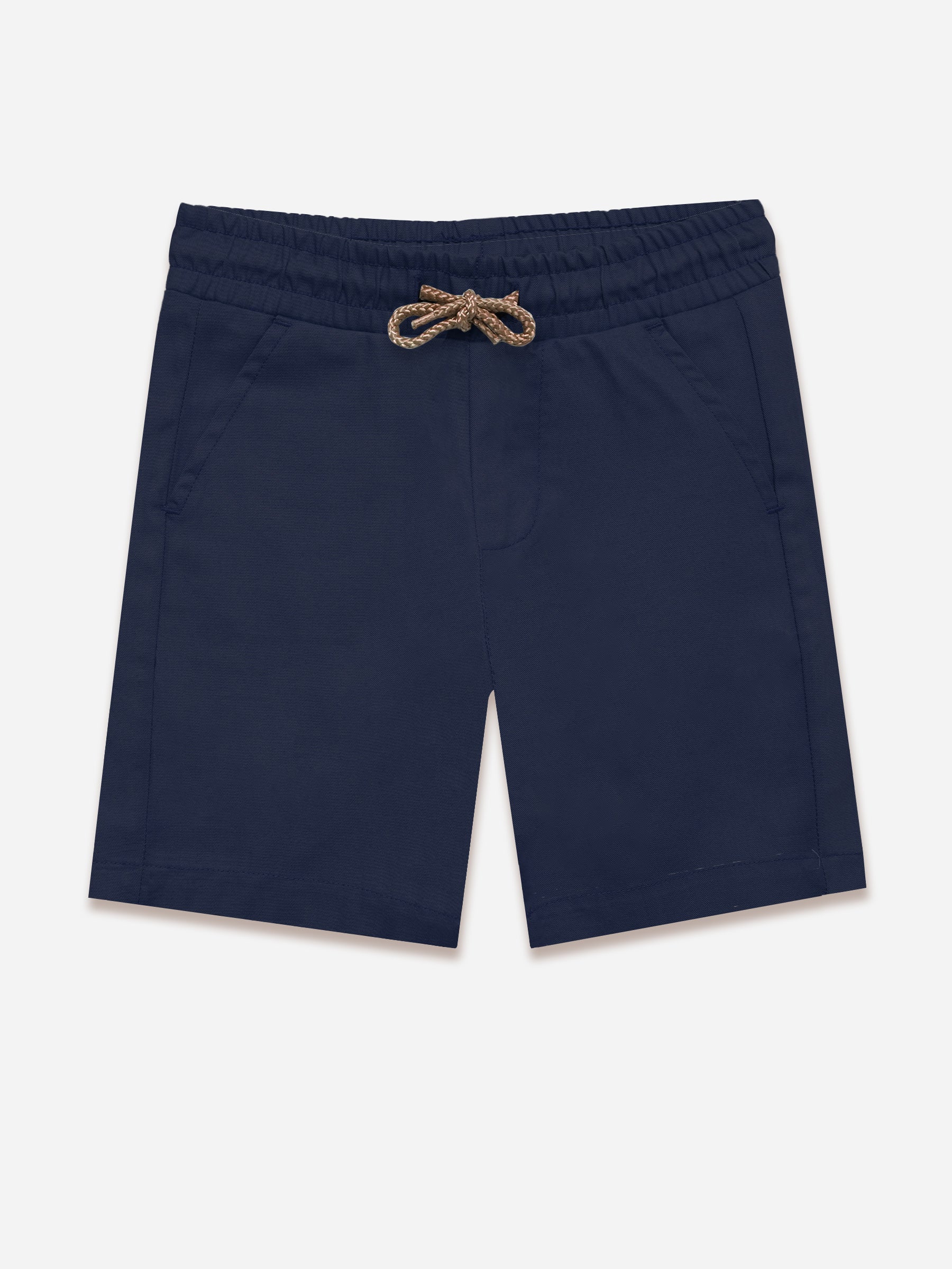 Navy Blue Cotton Casual Shorts - Junior