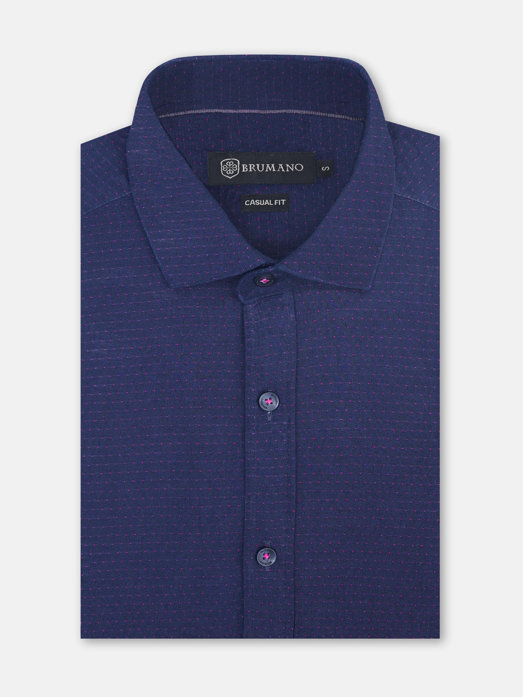 Navy Blue Dobby Shirt
