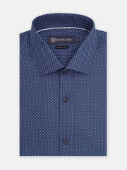 Navy Blue Polka Dot Printed Shirt