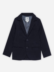 Navy Blue Structured Kids Casual Blazer