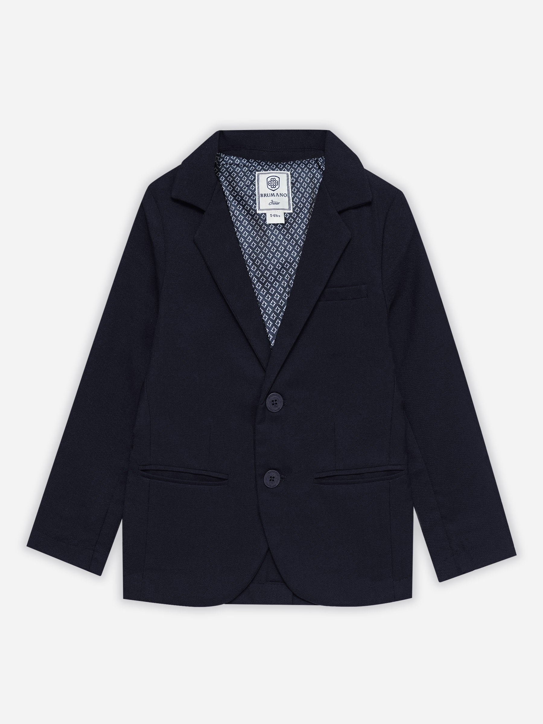 Navy Blue Structured Kids Casual Blazer