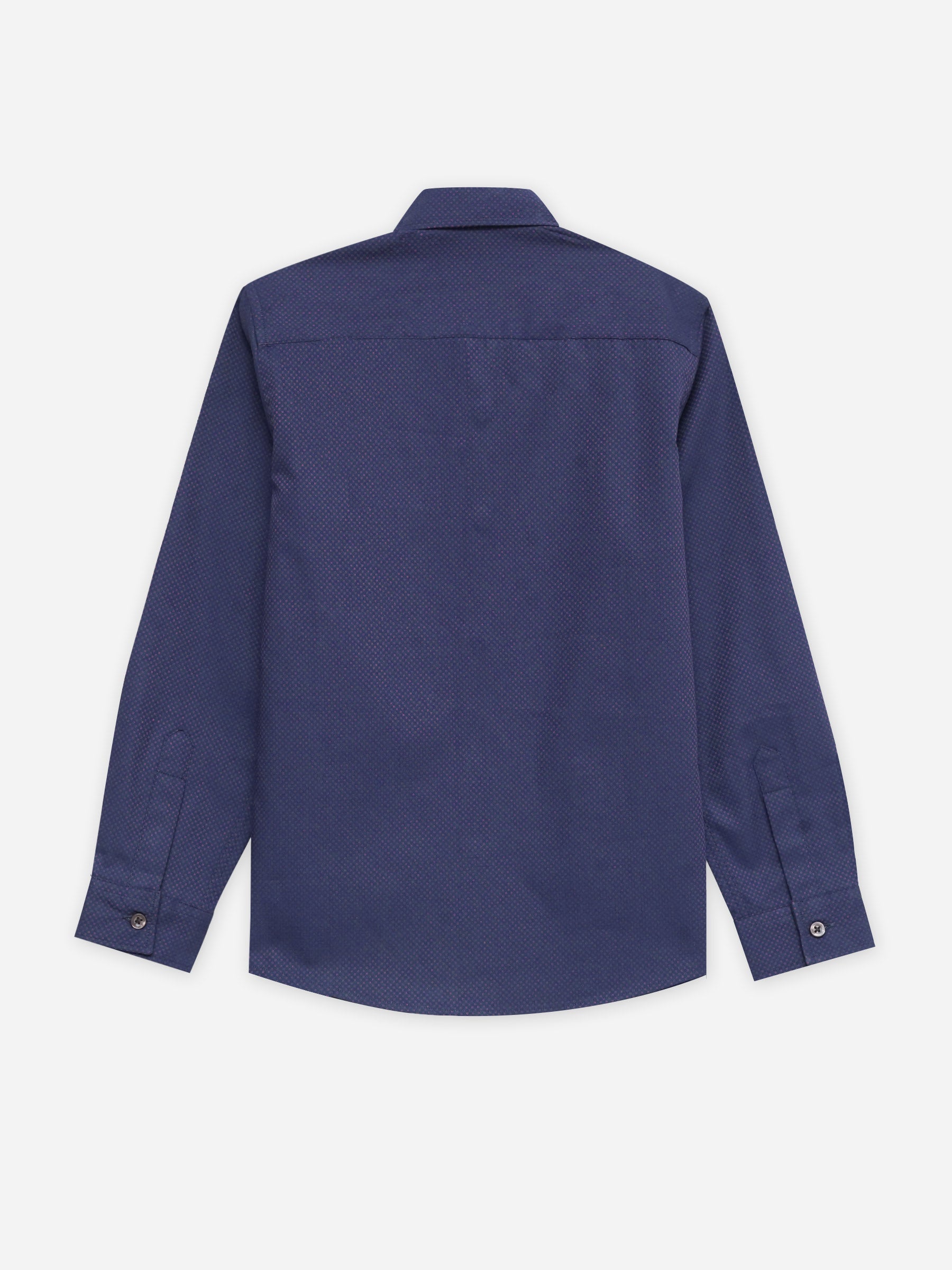 Navy Blue & White Orange Casual Shirt - Junior