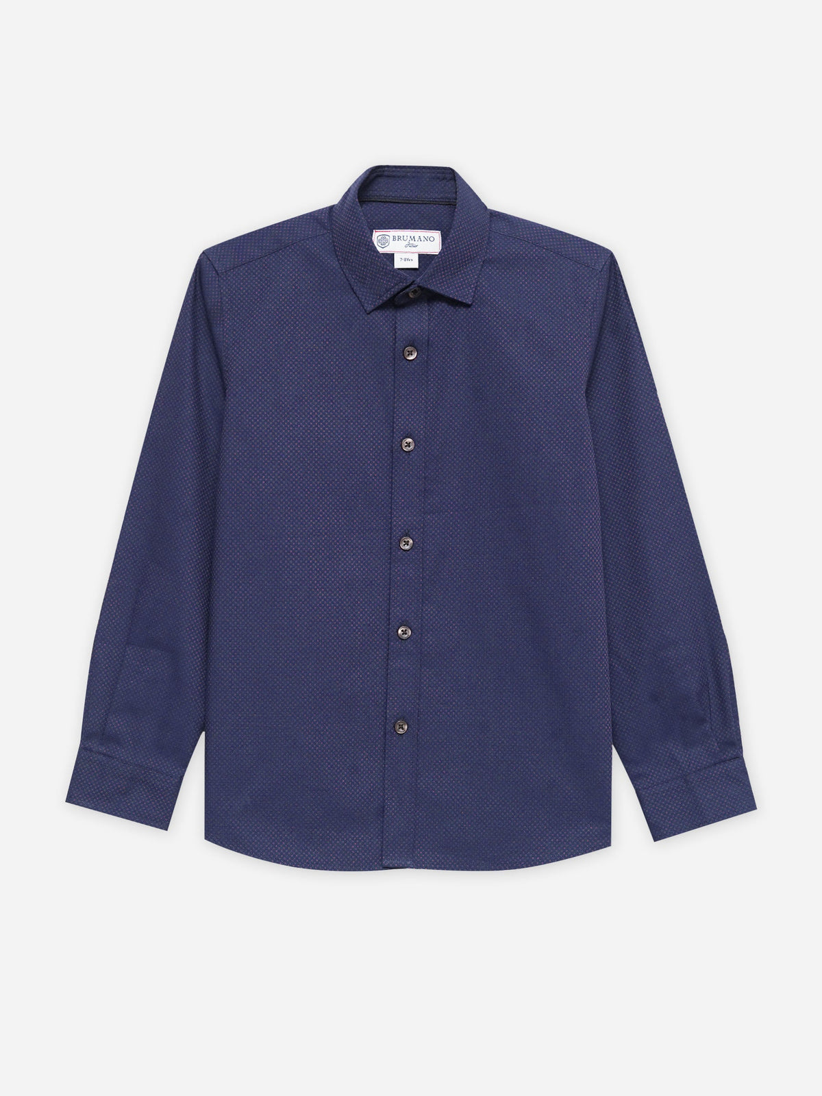 Navy Blue & White Orange Casual Shirt - Junior