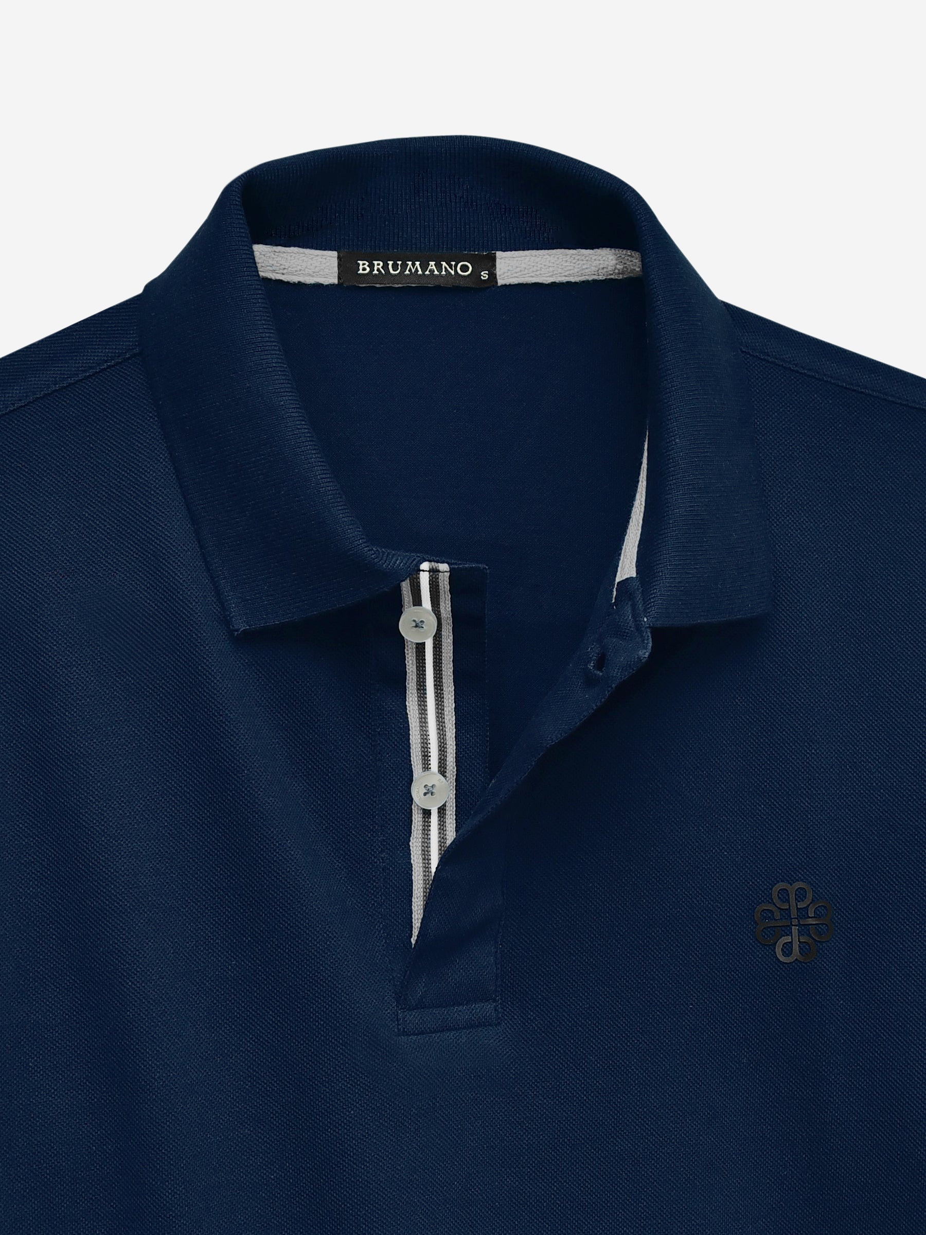 Navy Blue 100% Cotton Basic Polo