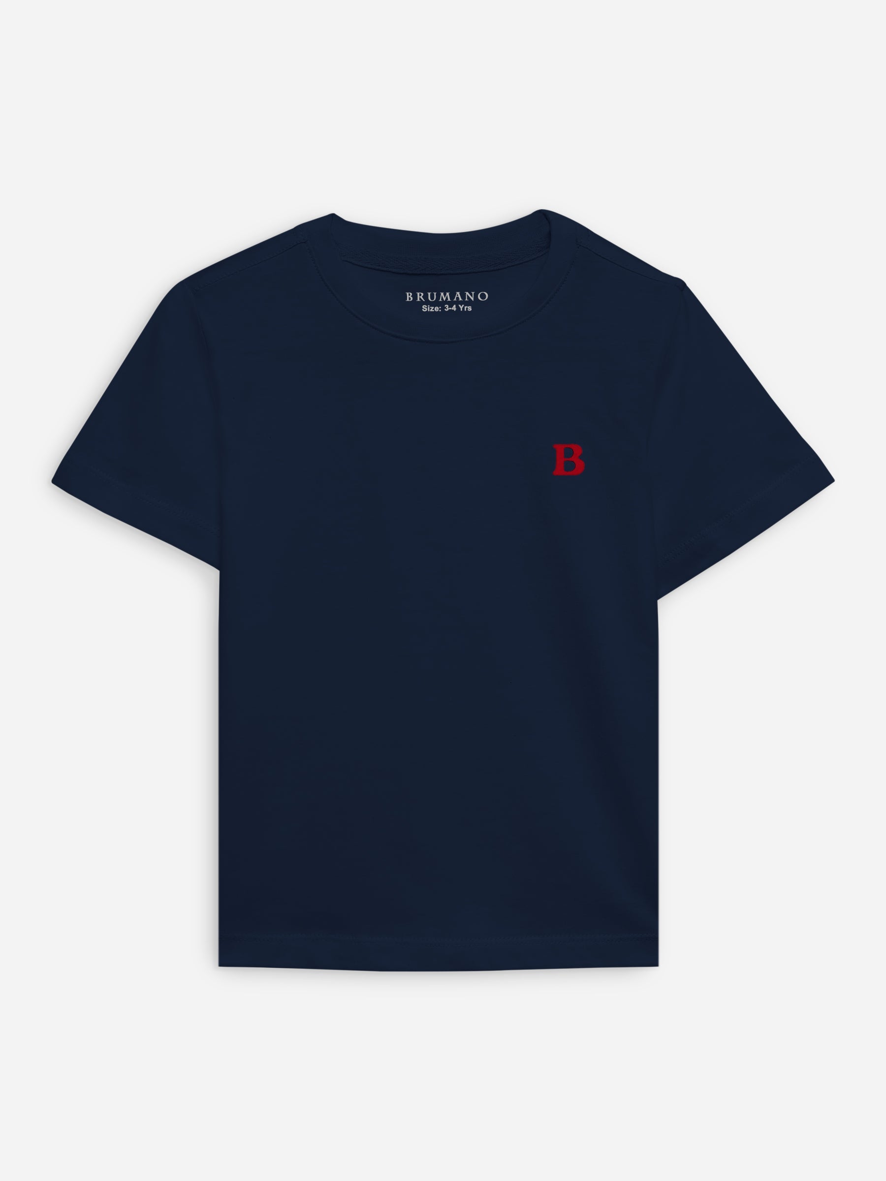 Navy Blue Basic 100% Cotton Casual Tee