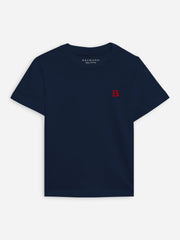 Navy Blue Basic 100% Cotton Casual Tee