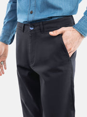 Navy Blue Basic Casual Fit Chinos