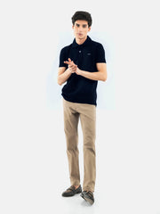 Navy Blue Basic Pique Polo Shirt