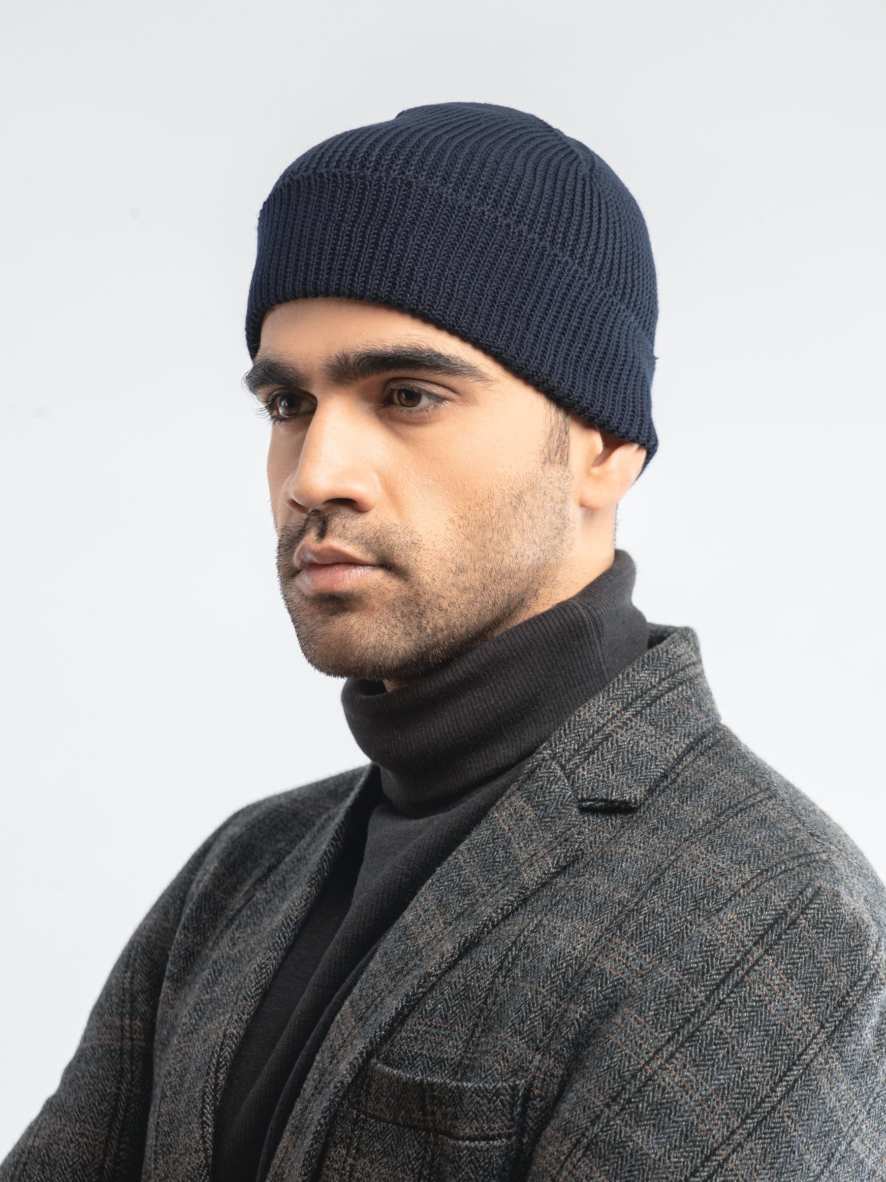 Navy Blue Beanie Cap