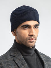 Navy Blue Beanie Cap