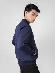 Navy Blue Bomber Jacket
