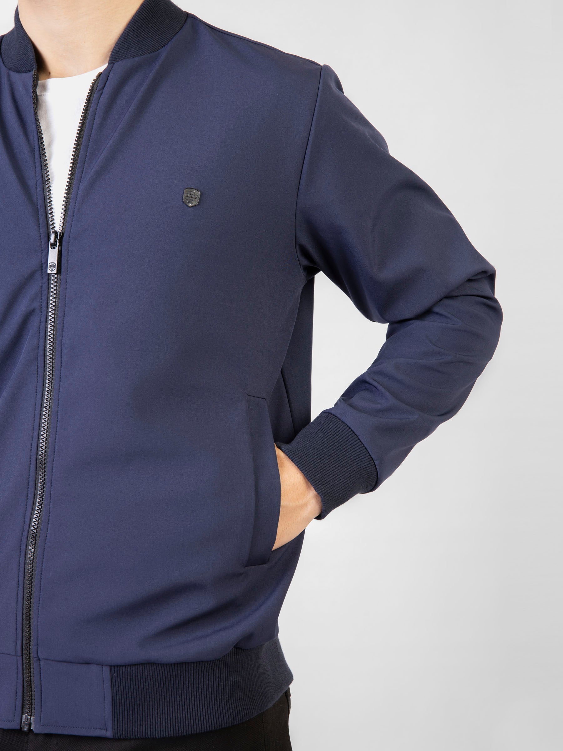 Navy Blue Bomber Jacket