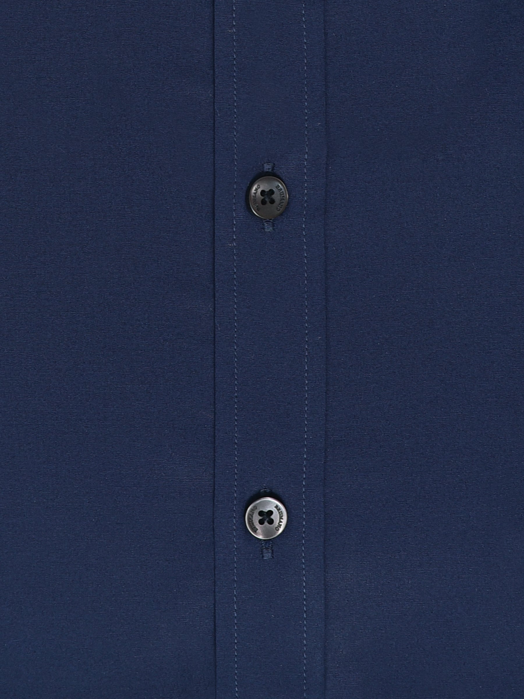 Navy Blue Button Down Shirt With Elbow Patch