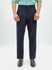 Navy Blue Casual Fit Chinos