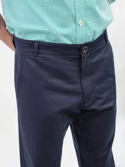 Navy Blue Casual Fit Chinos