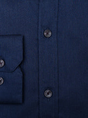 Navy Blue Fine Twill Formal Shirt - Luxe