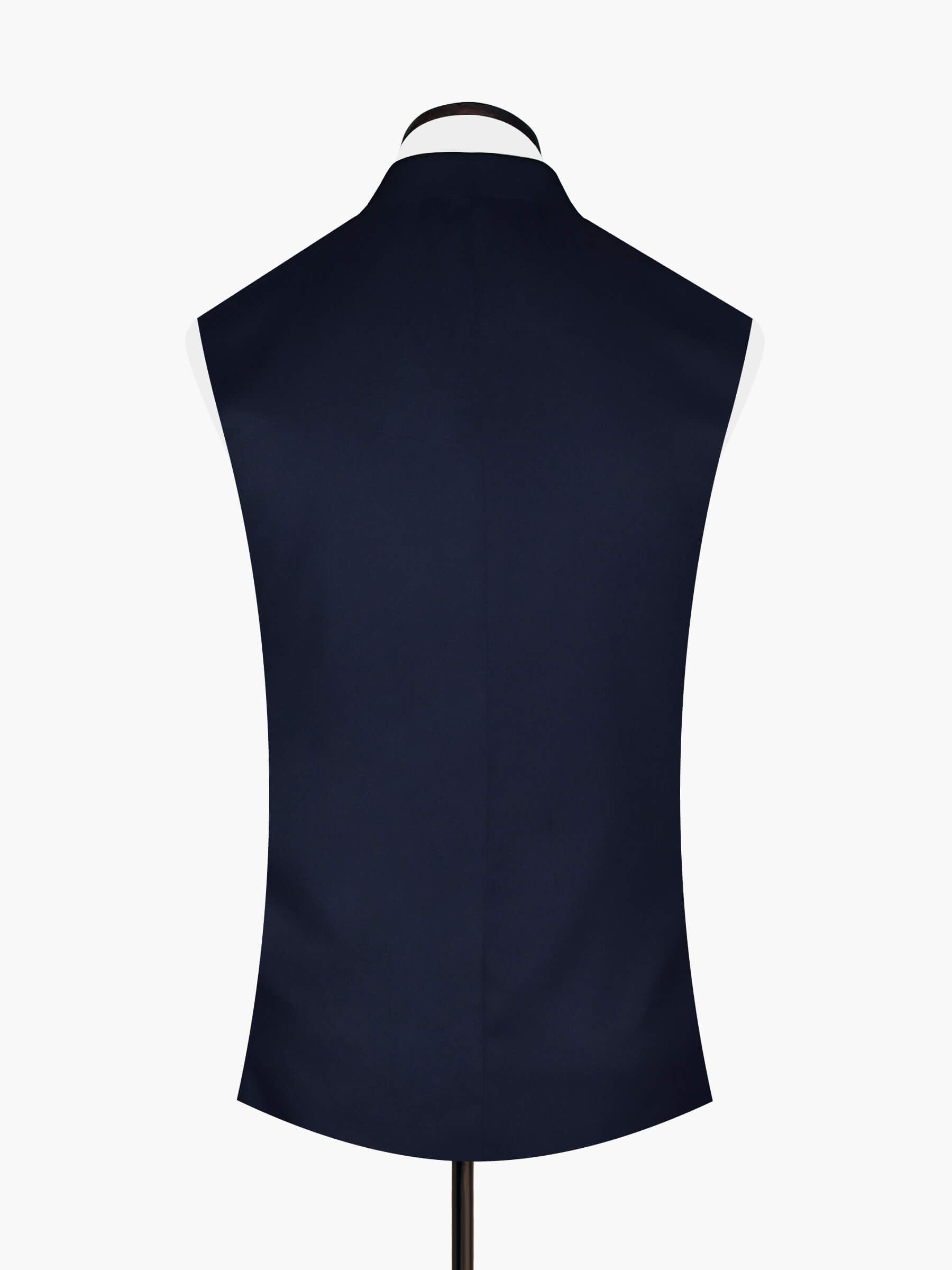 Navy Blue Formal Waistcoat With Brown Buttons