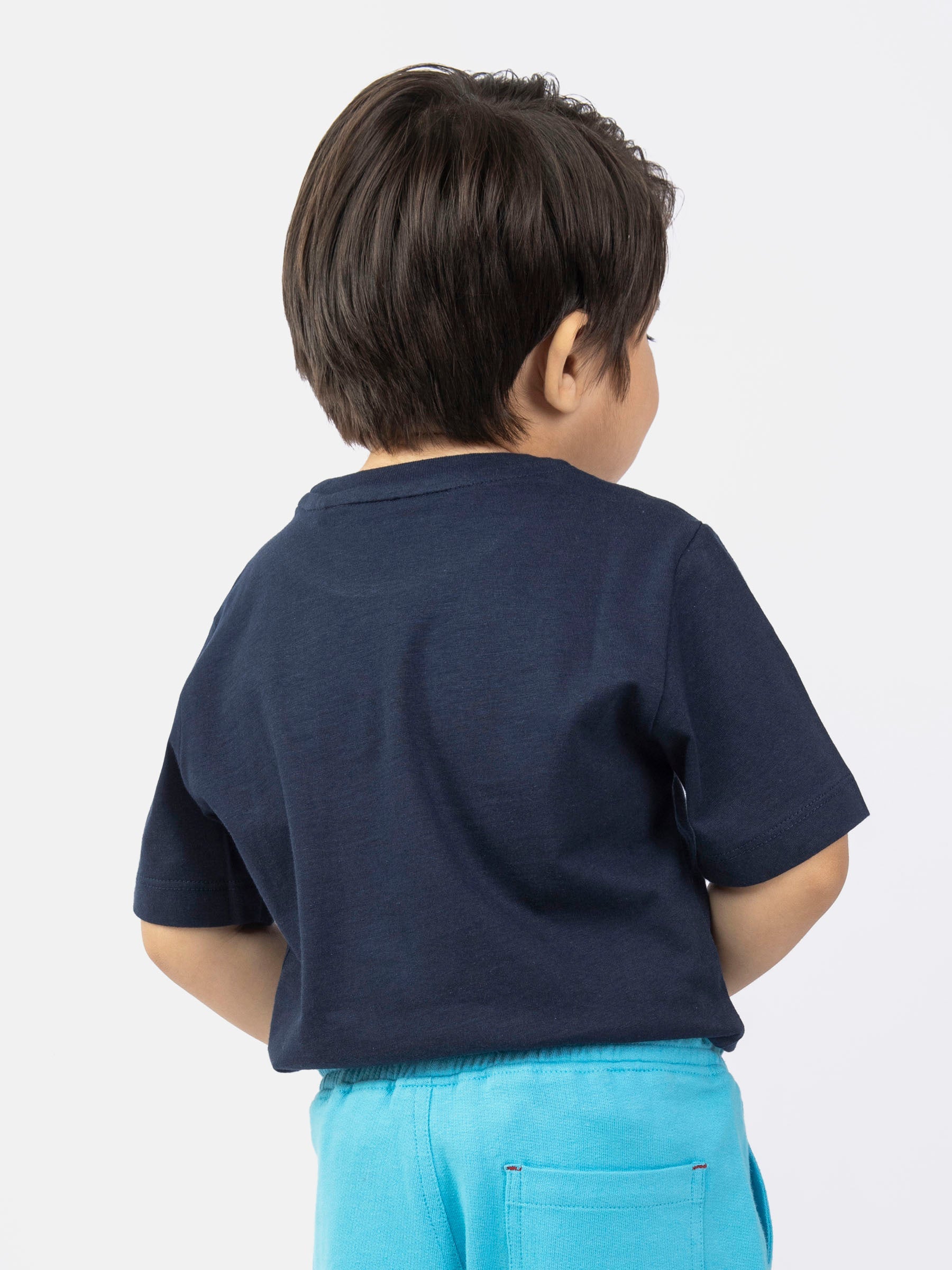 Navy Blue Graphic Printed 'Mystery Machine' Casual Tee