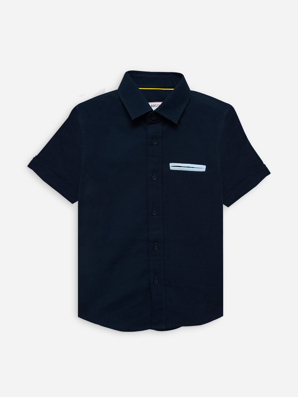 Navy Blue Half Sleeve Casual Shirt With Pocket Detailing