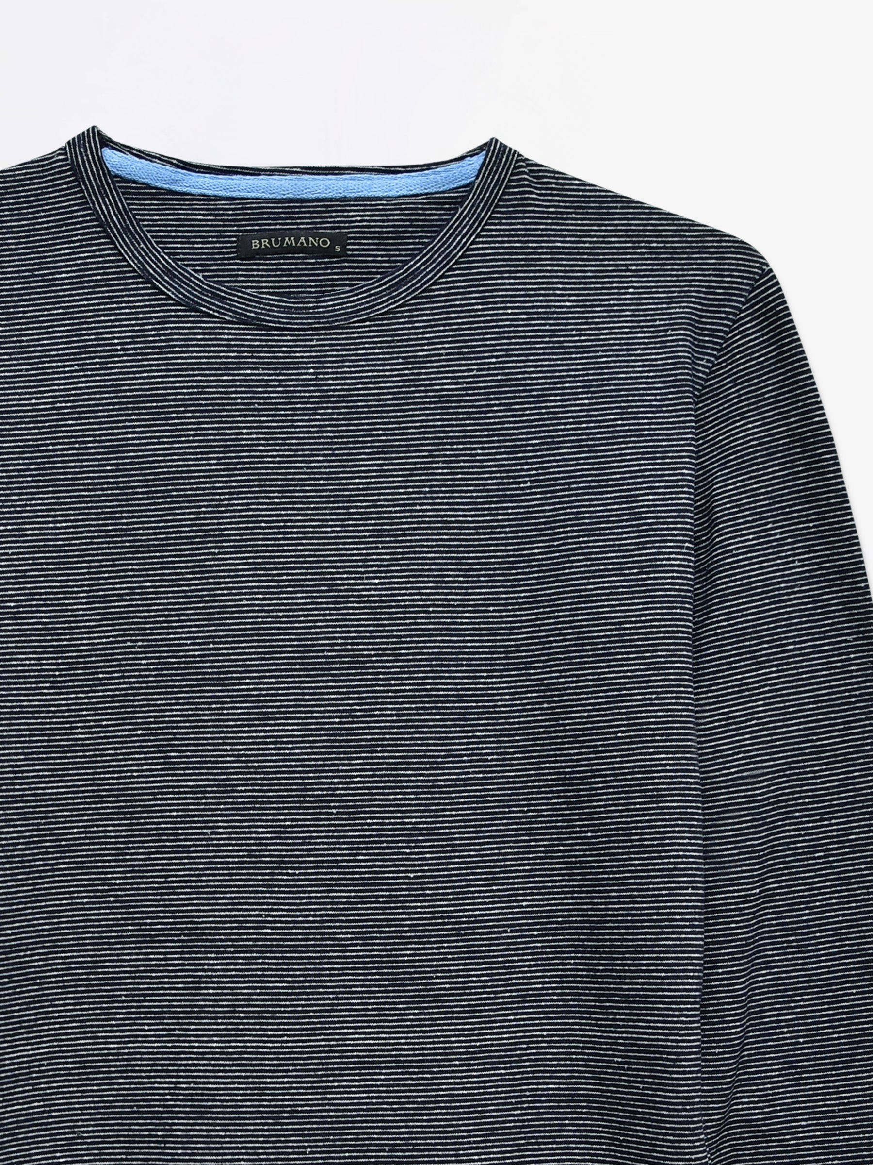 Navy Blue Indigo Striped Long Sleeve T-Shirt
