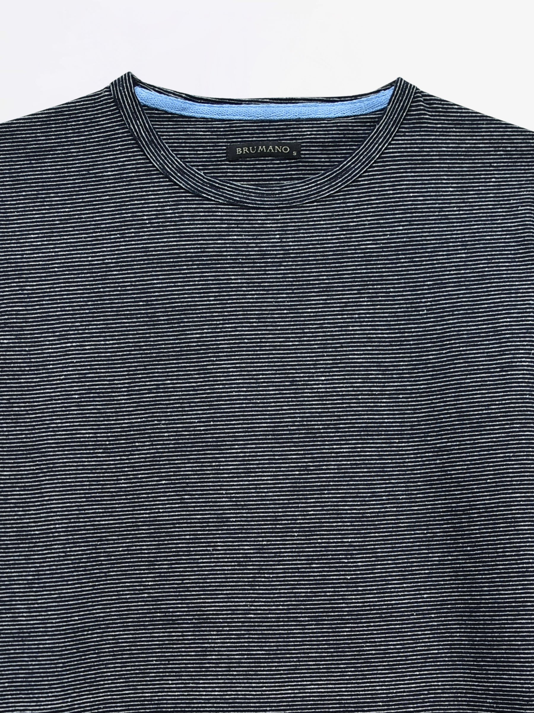 Navy Blue Indigo Striped Long Sleeve T-Shirt