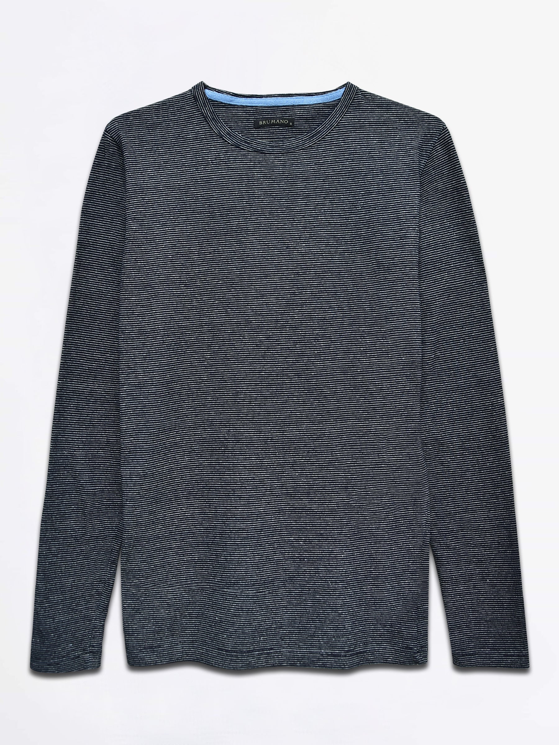Navy Blue Indigo Striped Long Sleeve T-Shirt