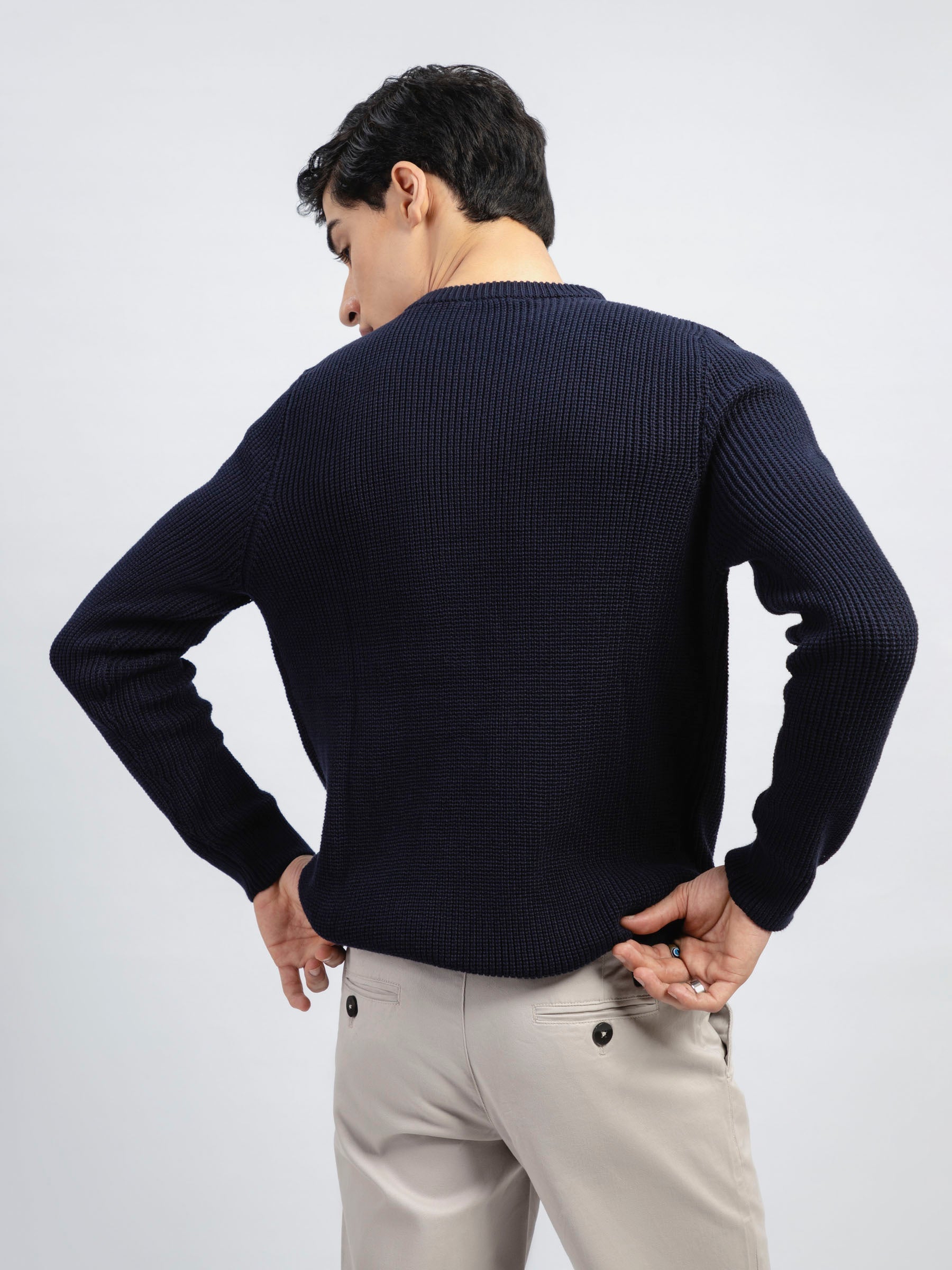 Navy Blue Knitted Jumper