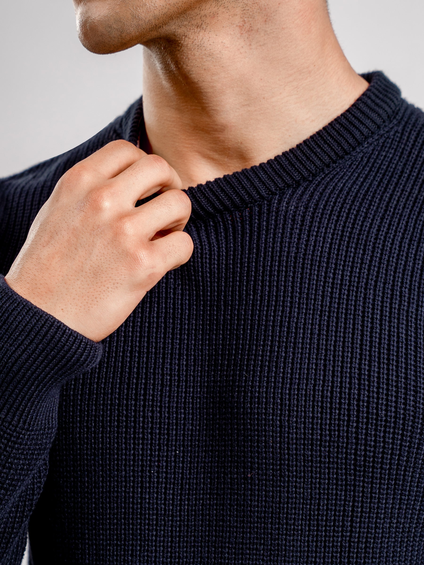 Navy Blue Knitted Jumper