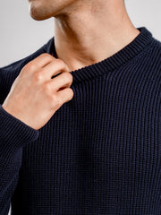 Navy Blue Knitted Jumper