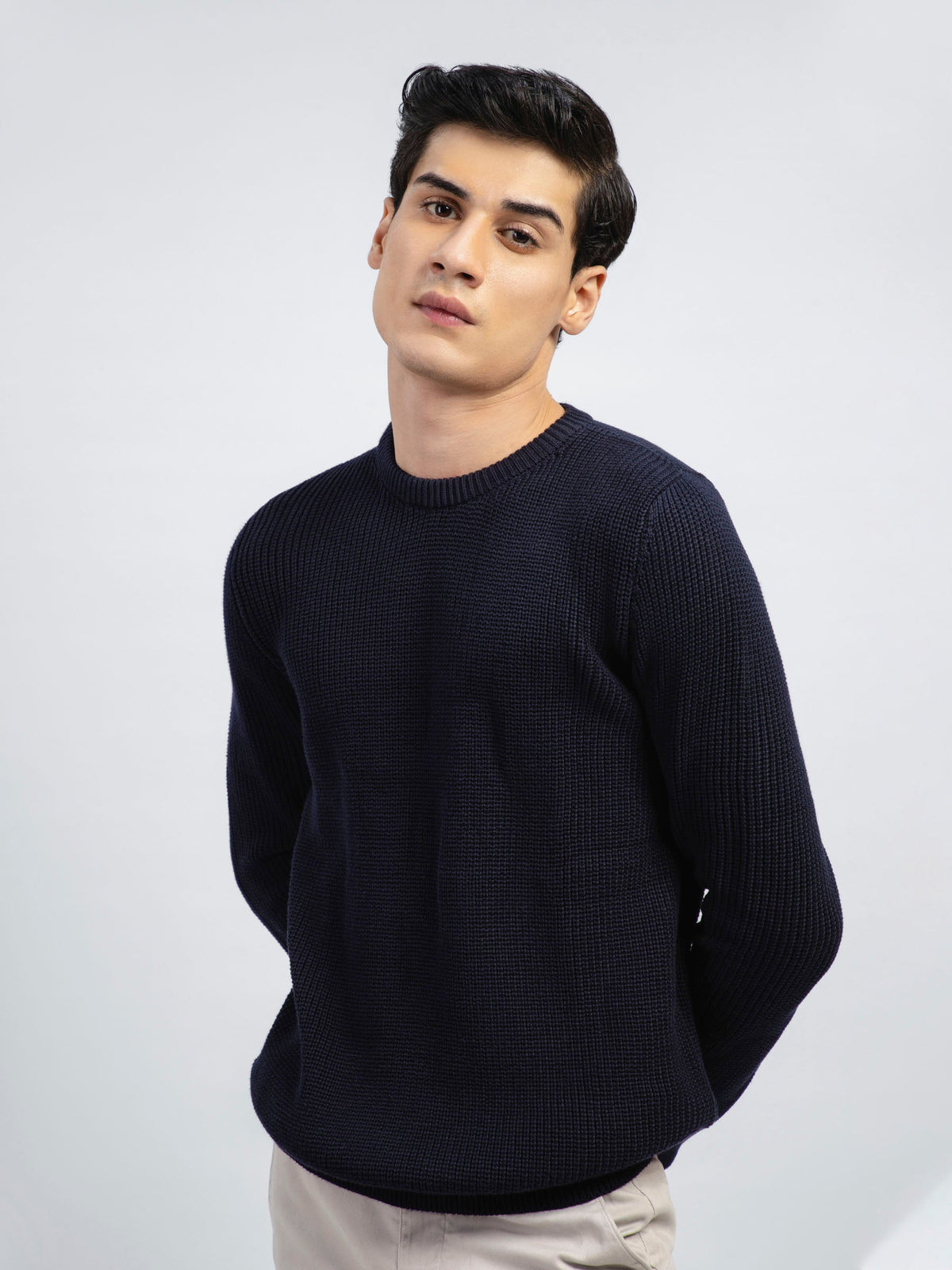 Navy Blue Knitted Jumper