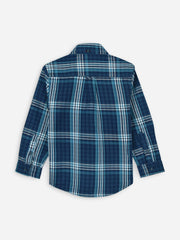 Navy Blue Large Checkered Casual Shirt