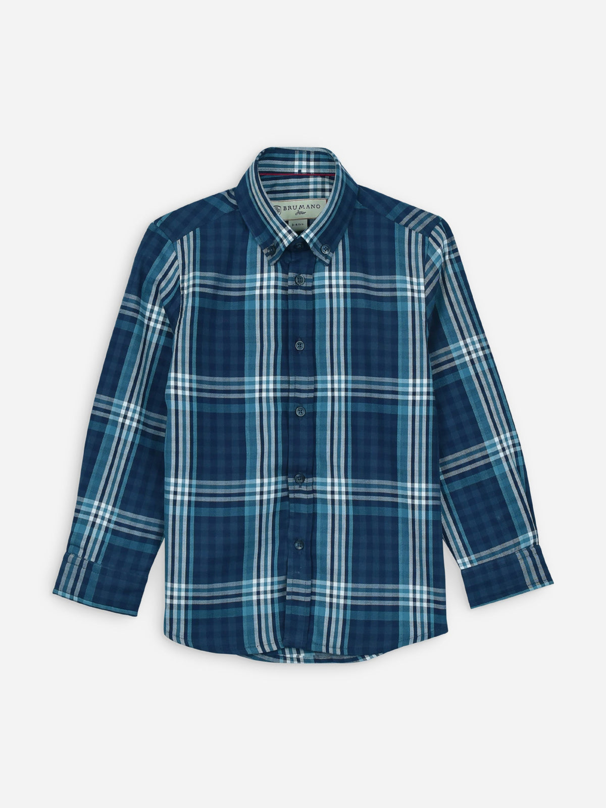 Navy Blue Large Checkered Casual Shirt