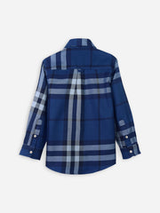 Navy Blue Large Checkered Shirt