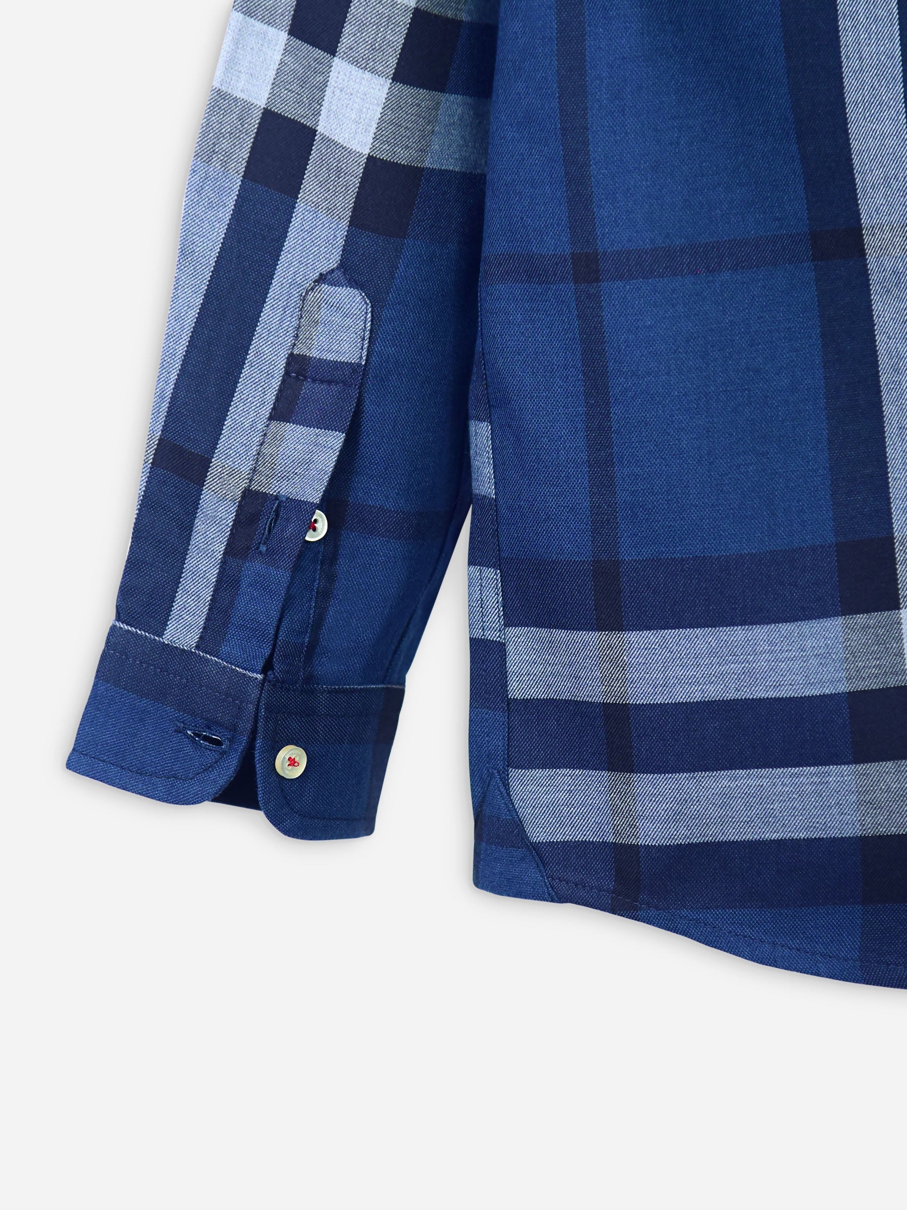 Navy Blue Large Checkered Shirt