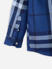 Navy Blue Large Checkered Shirt