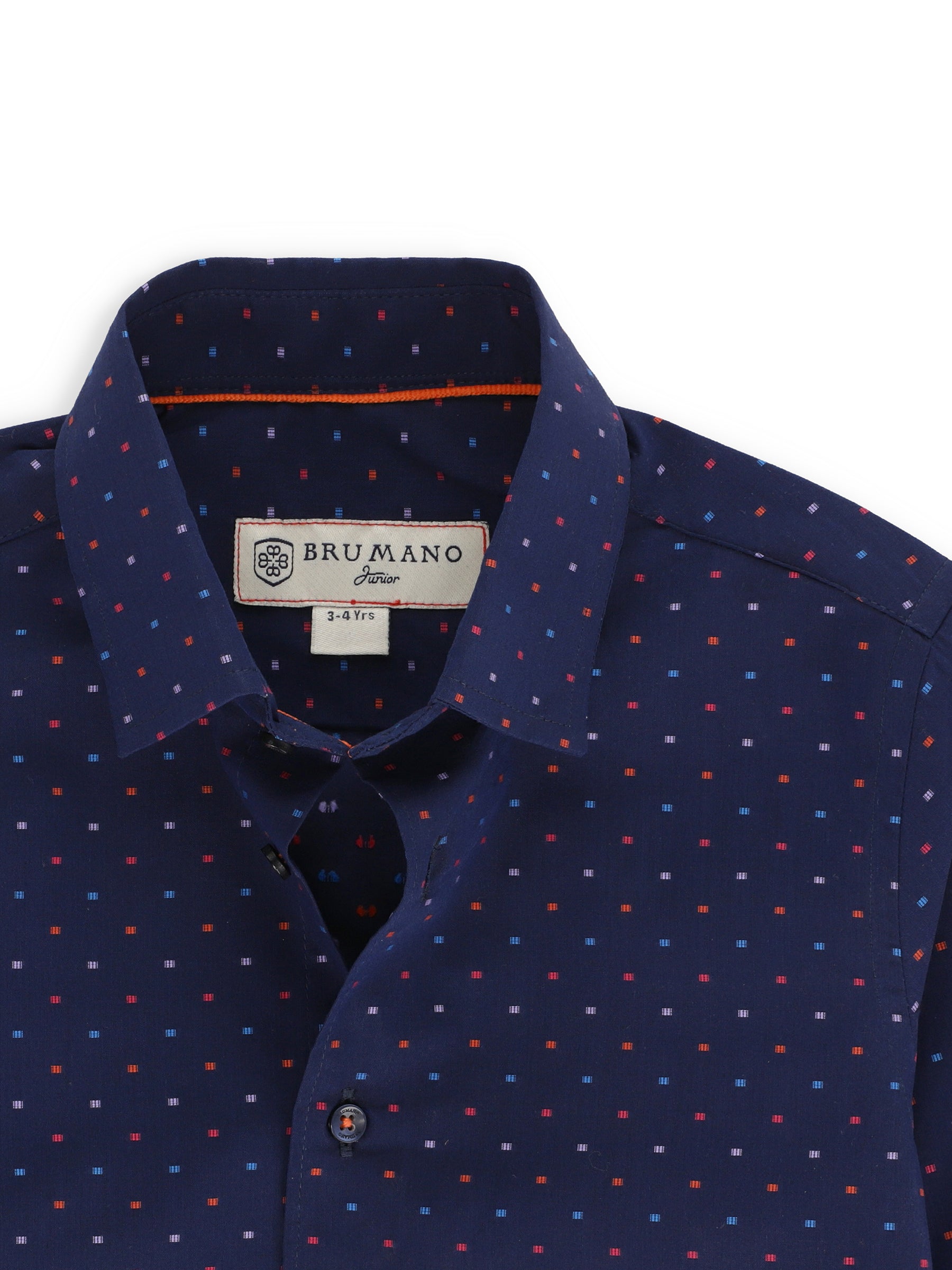 Navy Blue Multi Color Dot Casual Shirt