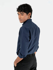 Navy Blue Oxford Button Down Shirt