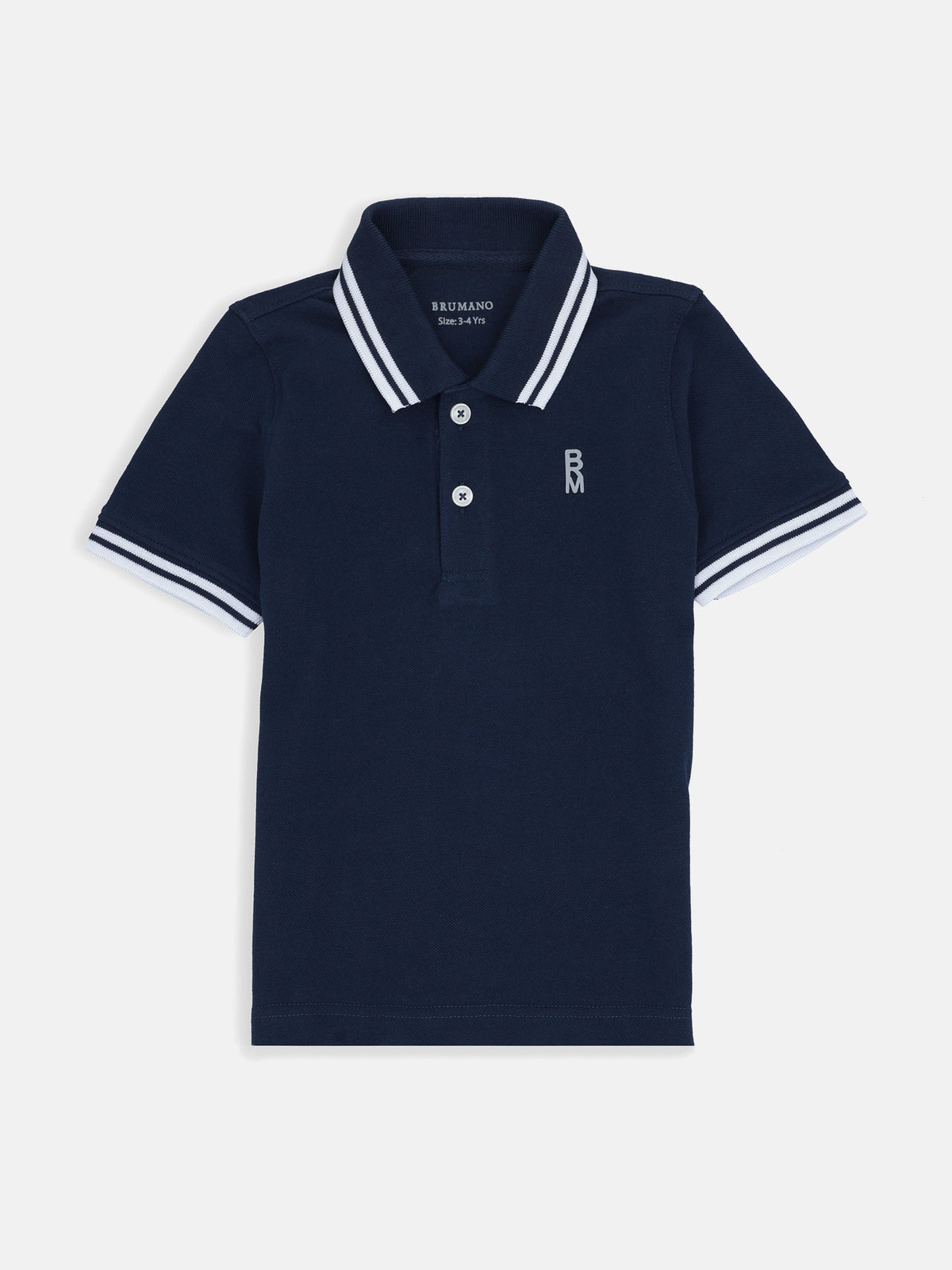 Navy Blue Pique Casual Tipped polo