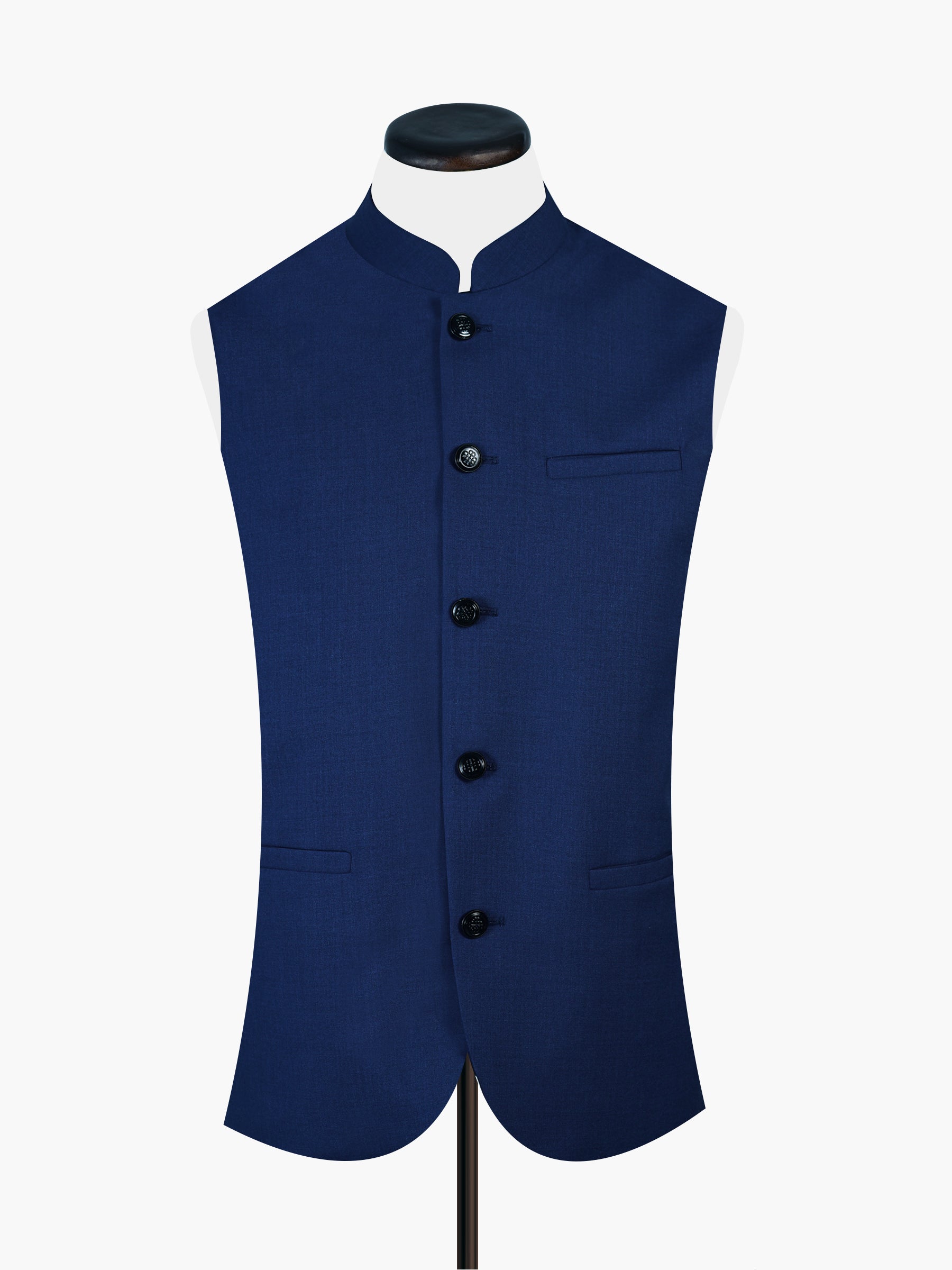 Navy Blue Rounded Formal Waistcoat