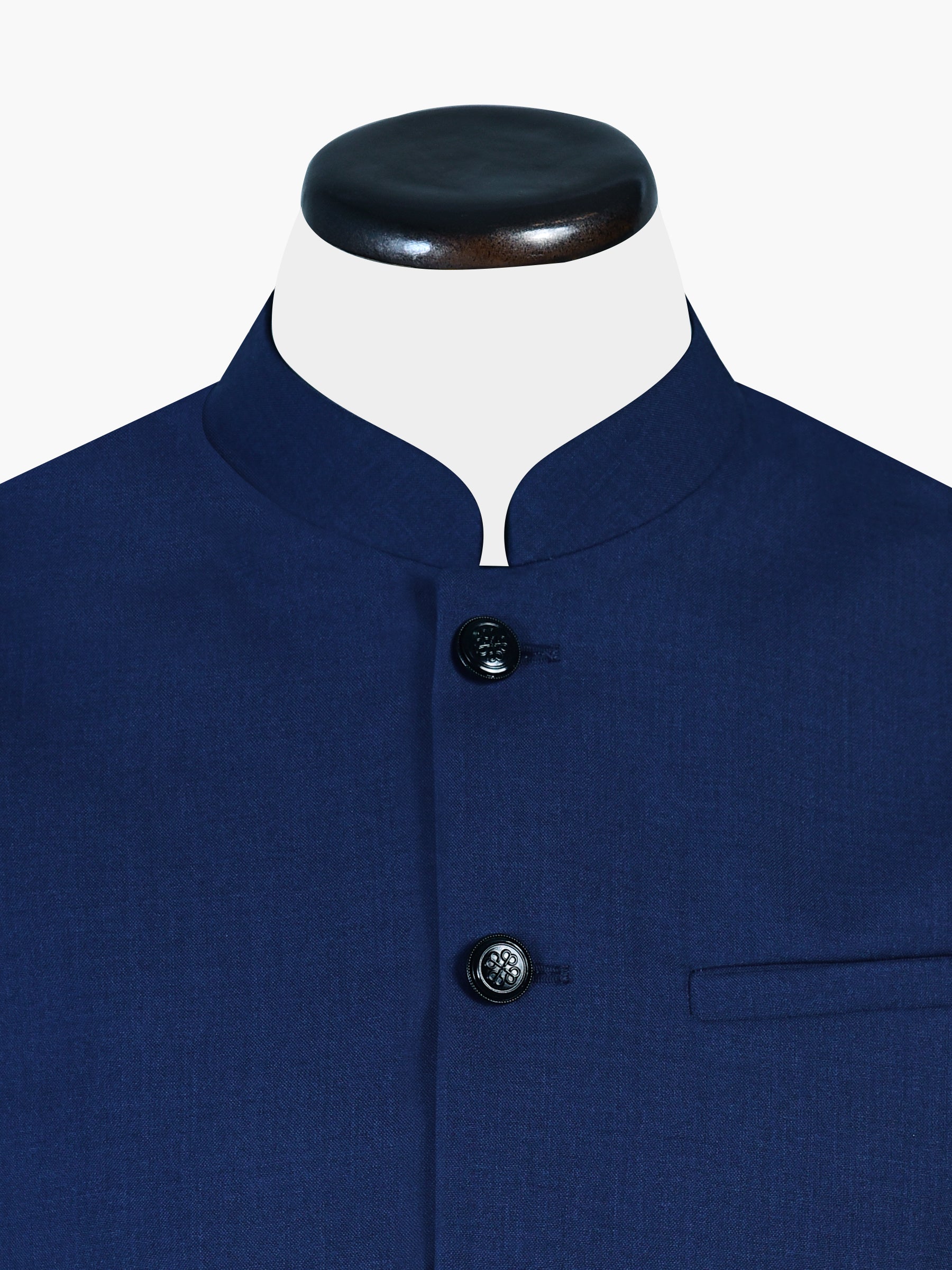 Navy Blue Rounded Formal Waistcoat