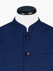 Navy Blue Rounded Formal Waistcoat