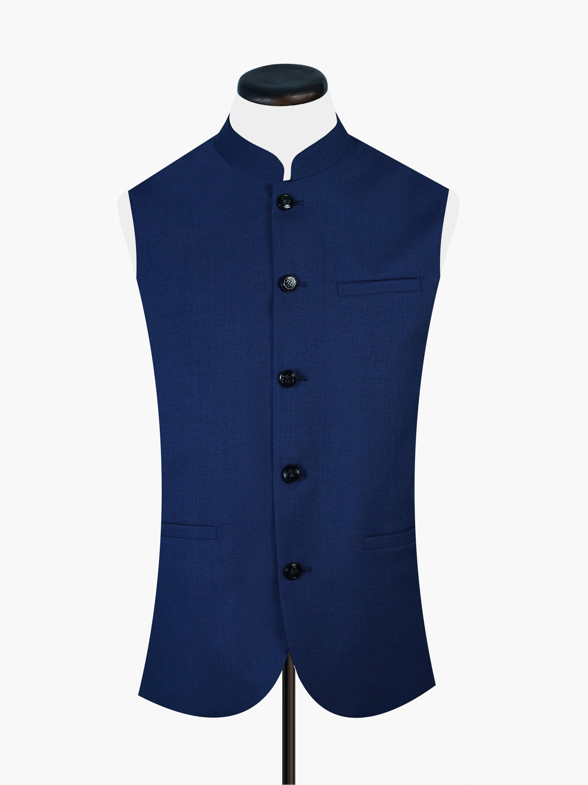 Navy Blue Rounded Formal Waistcoat
