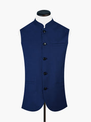 Navy Blue Rounded Formal Waistcoat