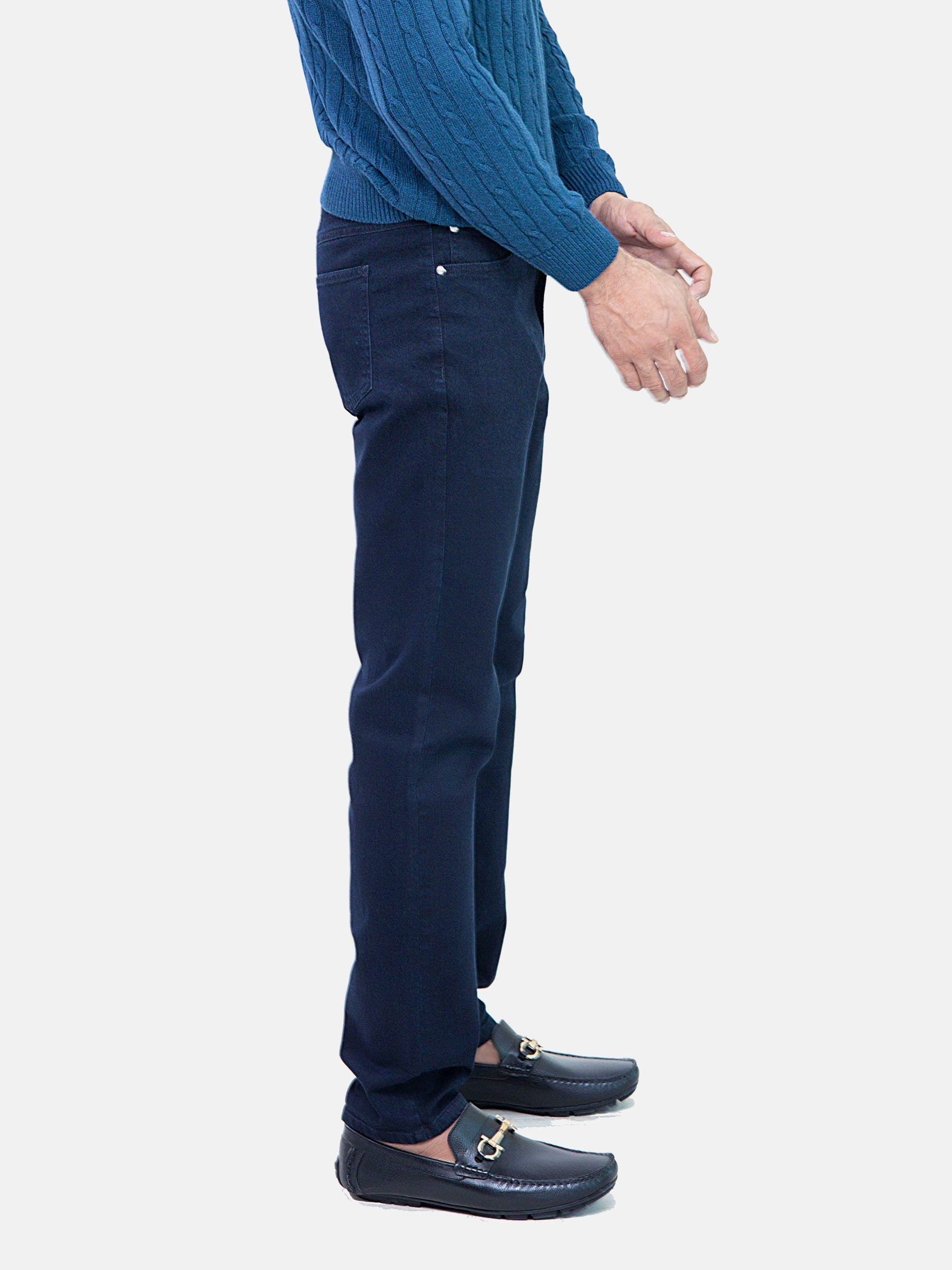 Navy Blue Straight Fit Jeans