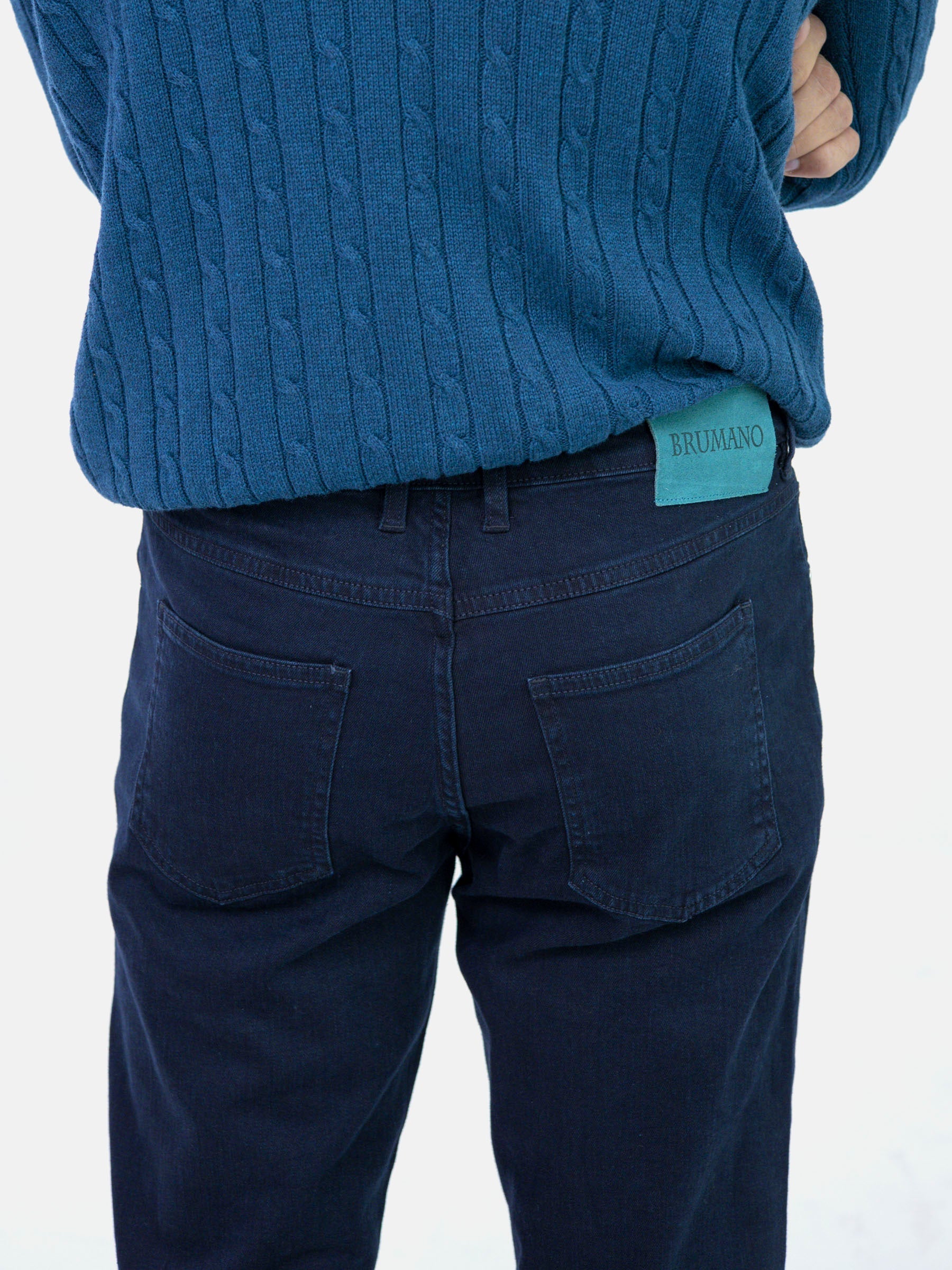 Navy Blue Straight Fit Jeans
