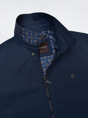 Navy Blue Structured Baracuta Jacket